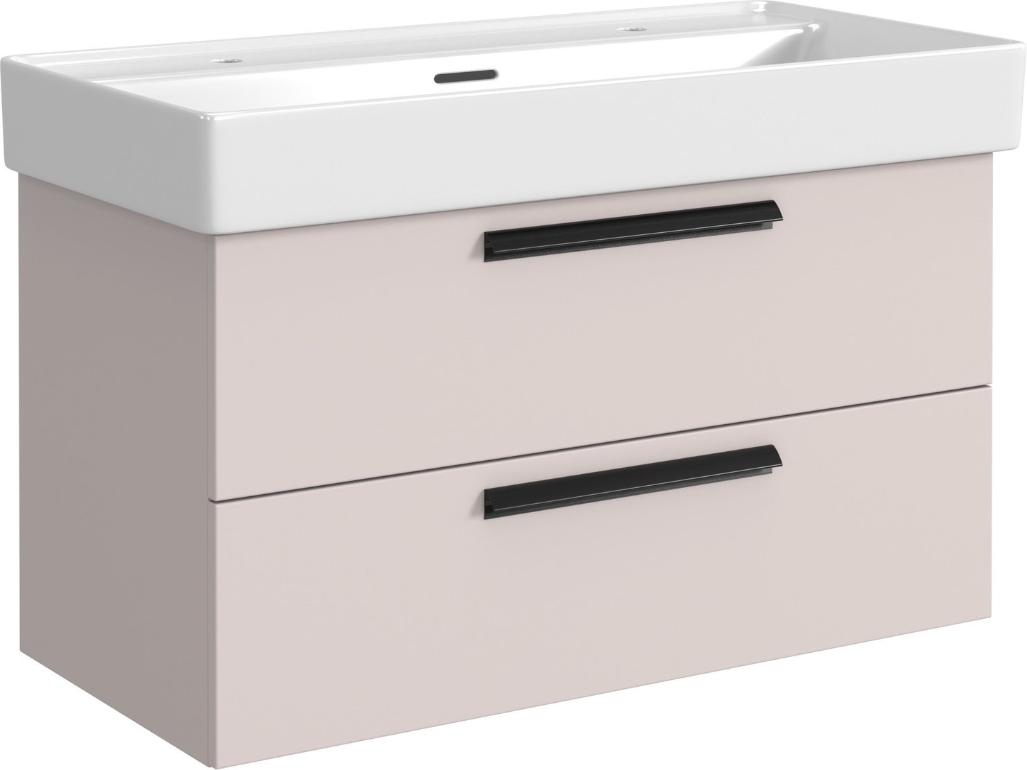 XORA Waschtisch-Set für 2 Armaturen VANNES, Holznachbildung
