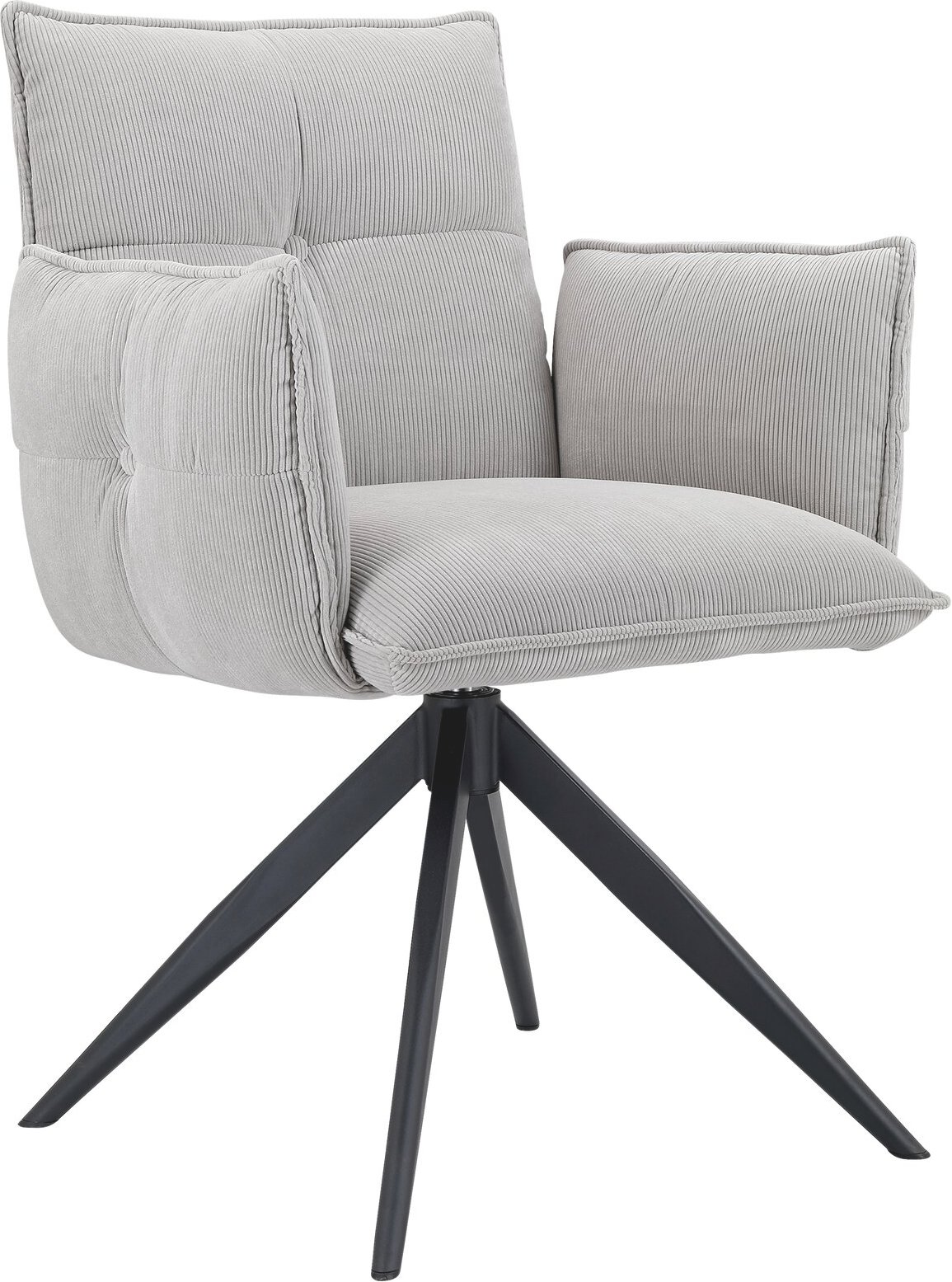 Novel Armlehnstuhl COCO, Hellgrau, Stoff