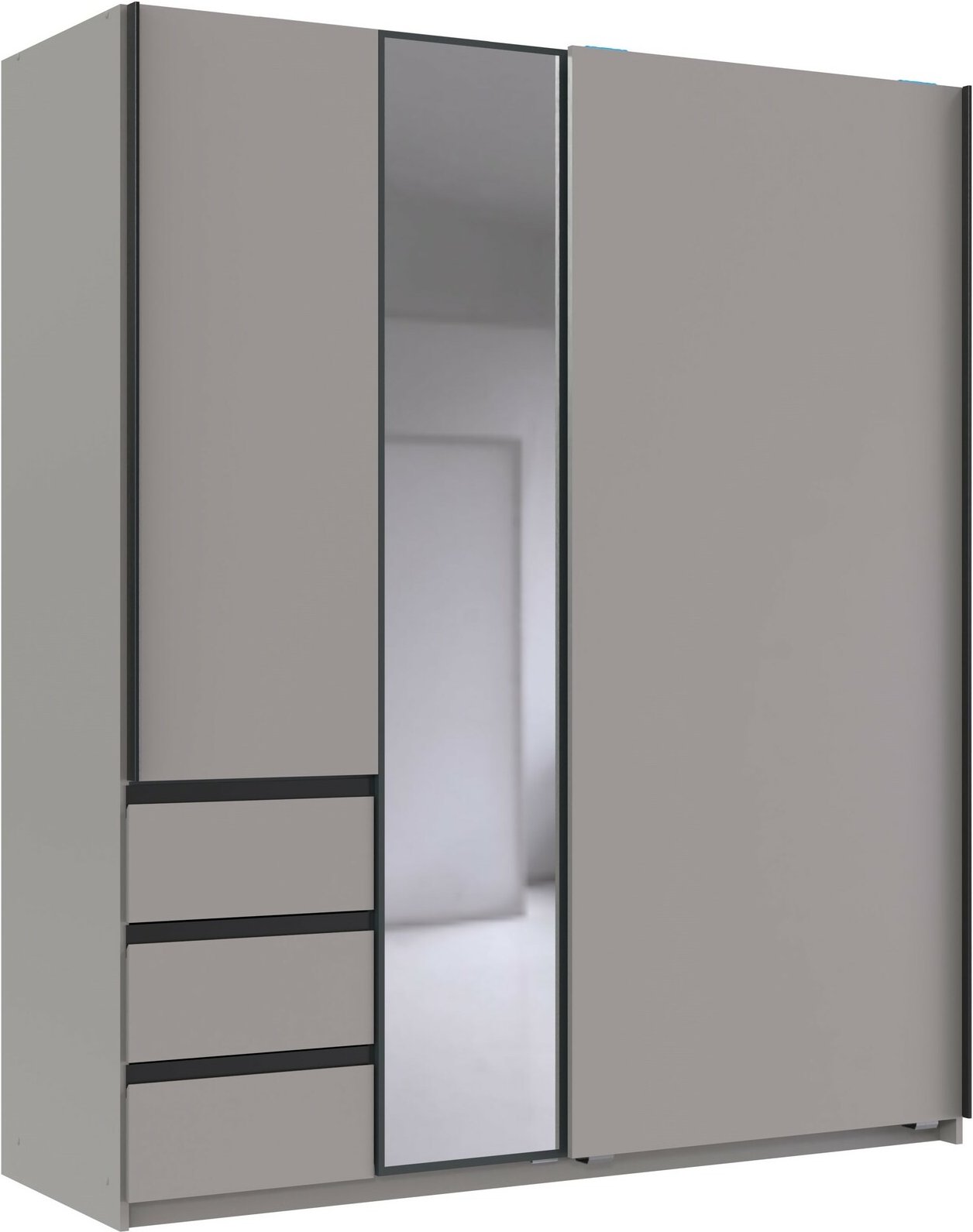 Z2 Schwebetürenschrank 2-trg. STADE, Holznachbildung