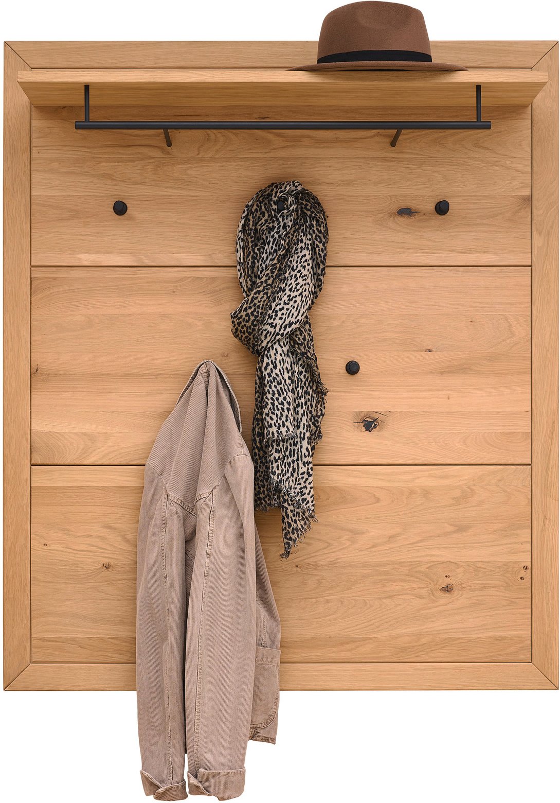 Linea Natura Garderobenpaneel CLEVELAND, Teilmassiv