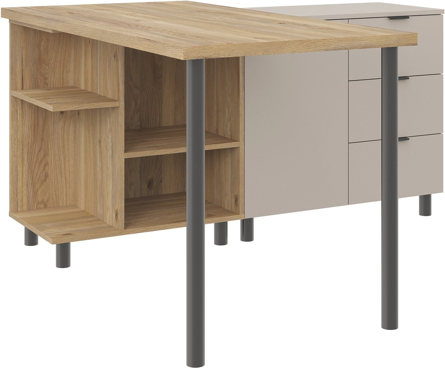 Carryhome Eck-Schreibtischkombination TINO OFFICE, MDF