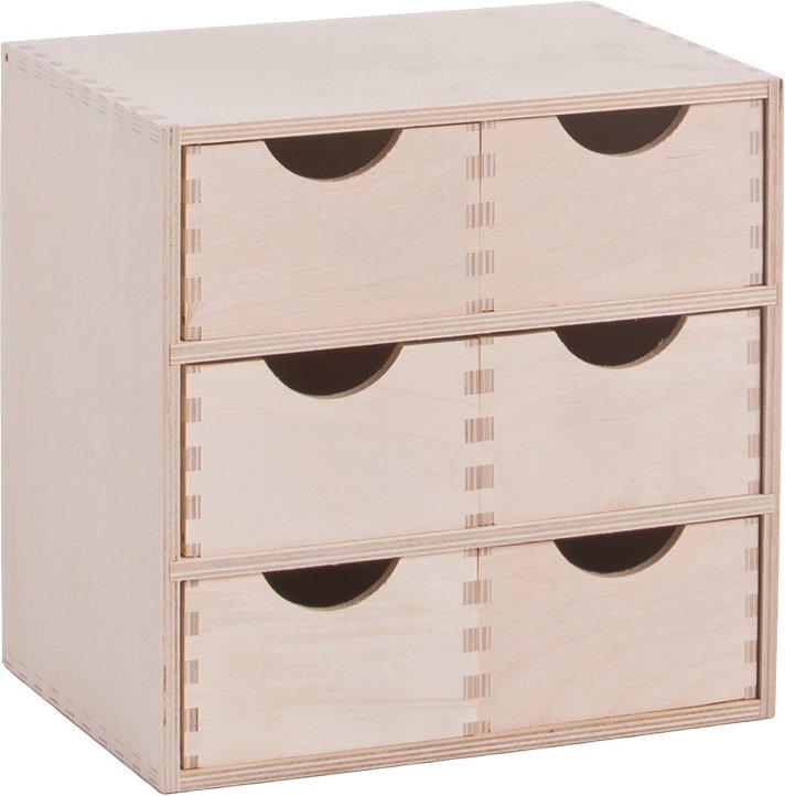 Thumbnail - Zeller Present Schubladenelement 6-er, Holz