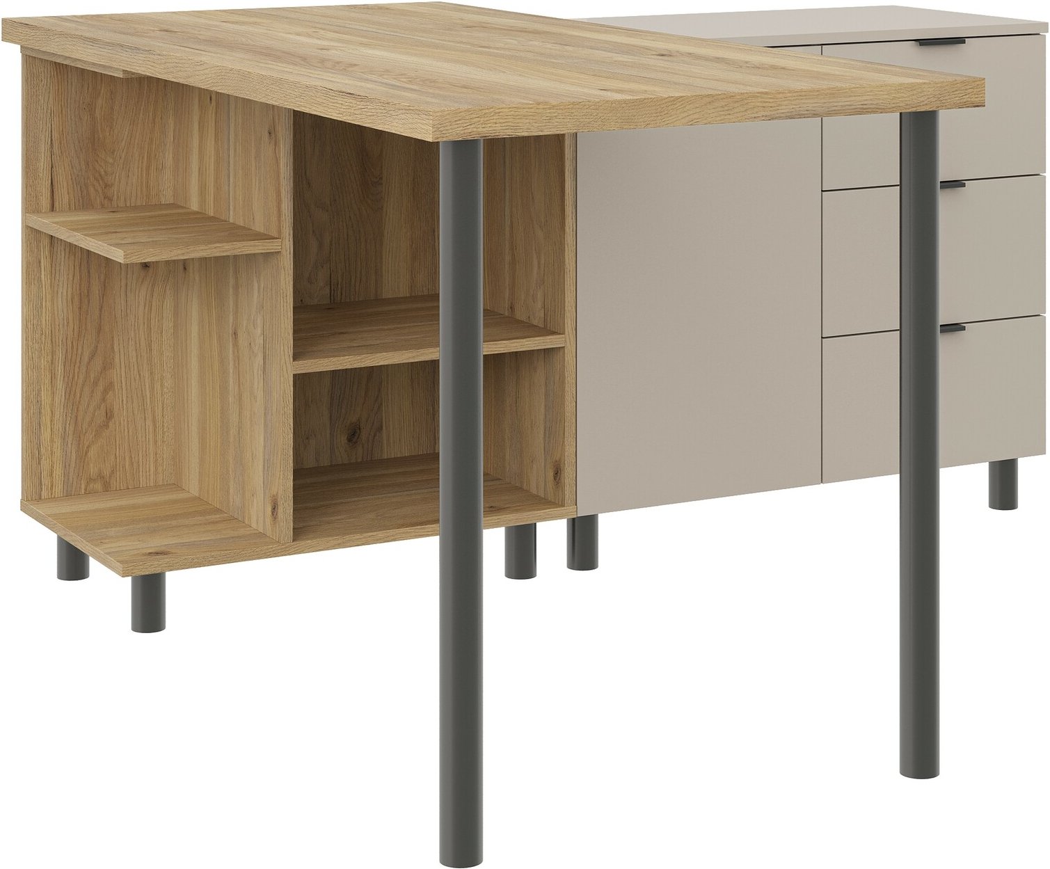 Carryhome Eck-Schreibtischkombination TINO OFFICE, MDF