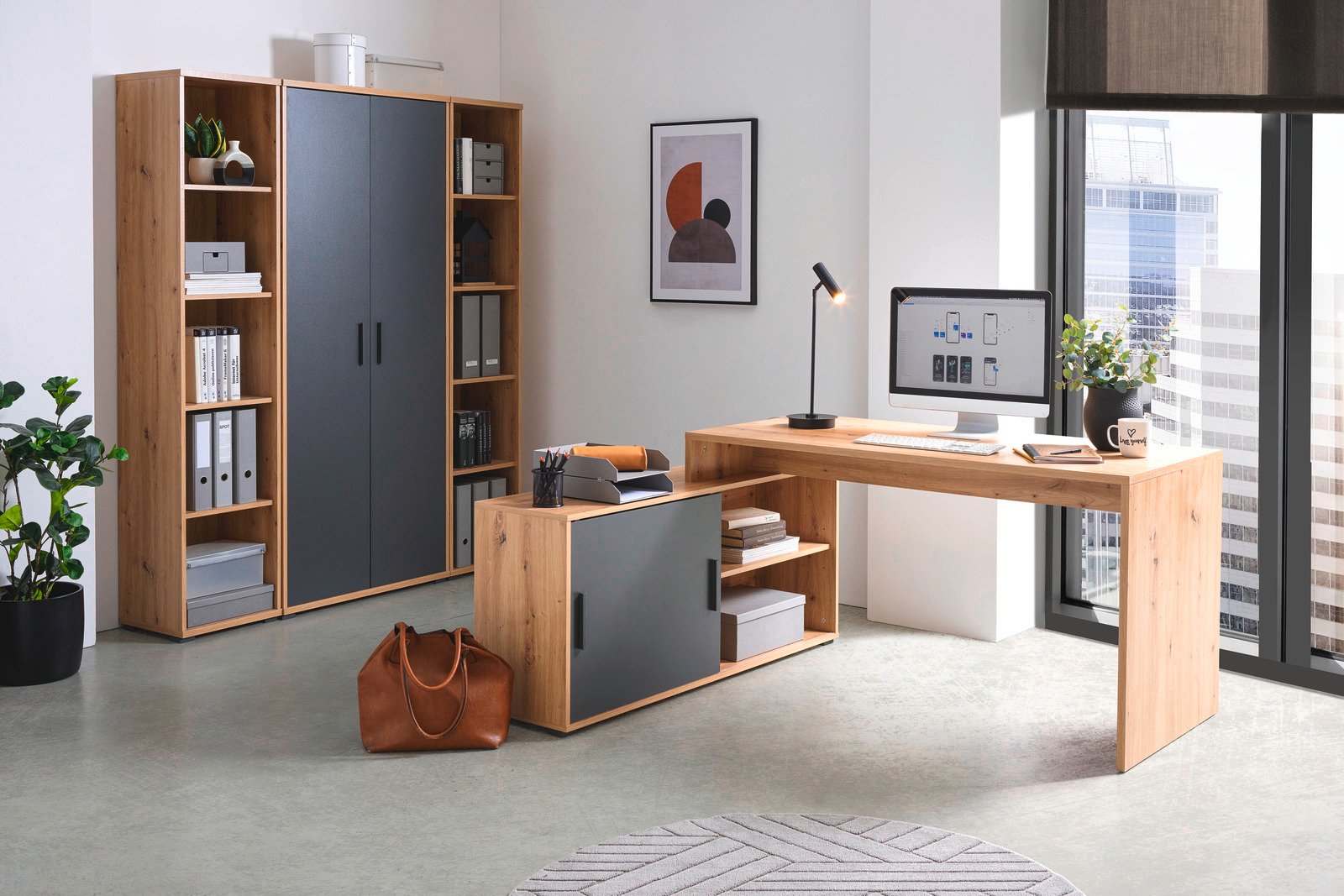 Cantus Home Office Kombination JORIS, Holznachbildung
