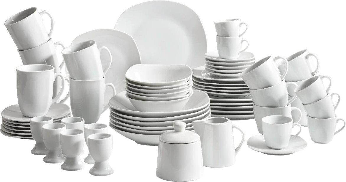 KEVOLI Kombiservice 62-tlg. ATRIUM, Porzellan