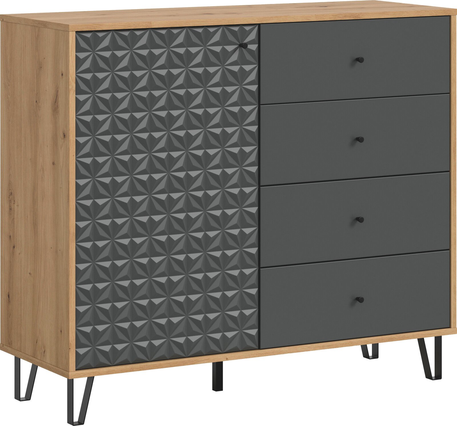 MID.YOU Highboard PRISMA, Holznachbildung
