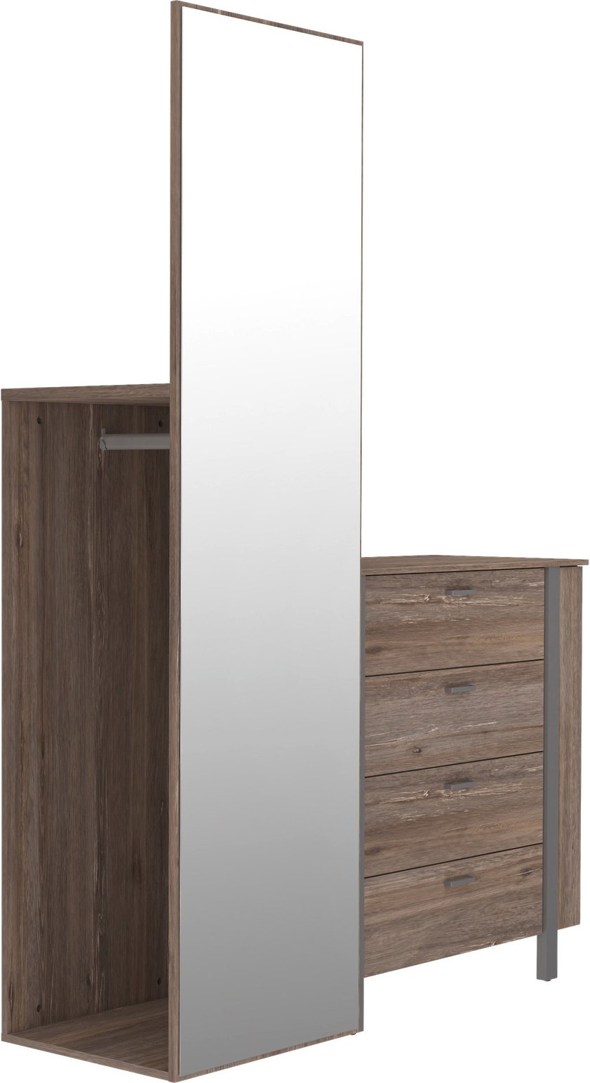 Hom´in Kommode mit Spiegel MANHATTAN, Holznachbildung