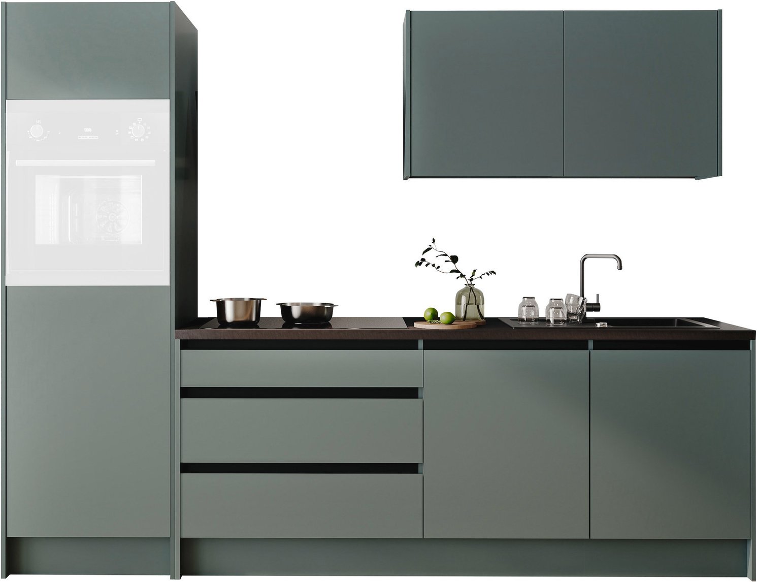 Yourkitchen Küchenblock 273 TROJA, Holznachbildung