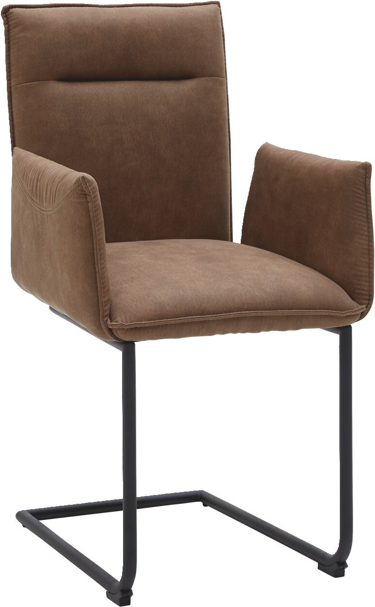 Valnatura Freischwinger-Sessel SCALA, schlamm, Microfaser