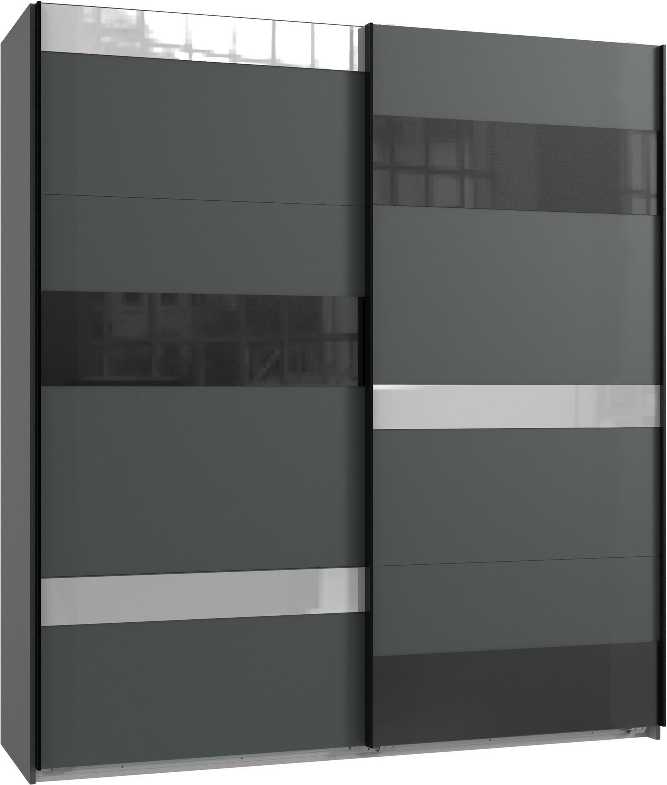 Z2 Schwebetürenschrank 2trg. MONACO, Holznachbildung