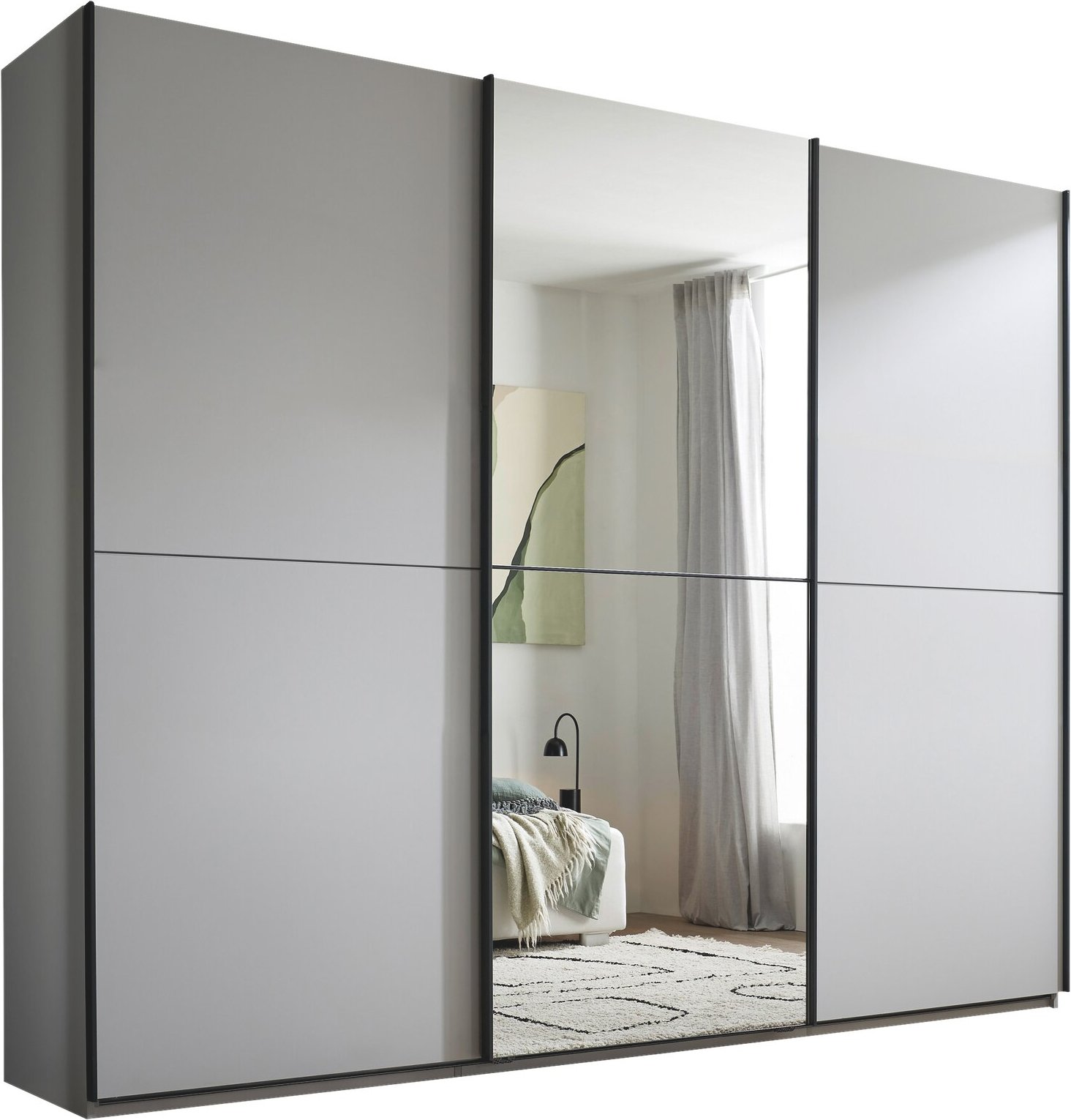 XORA Schwebetürenschrank 3-türig METRINO, Holznachbildung