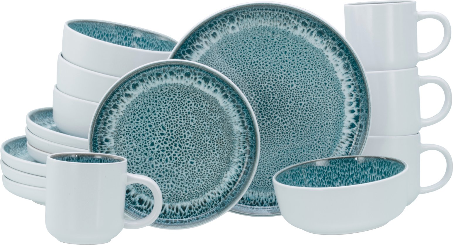 Creatable Kombiservice 16-tlg. NORDIC FJORD, Steinzeug