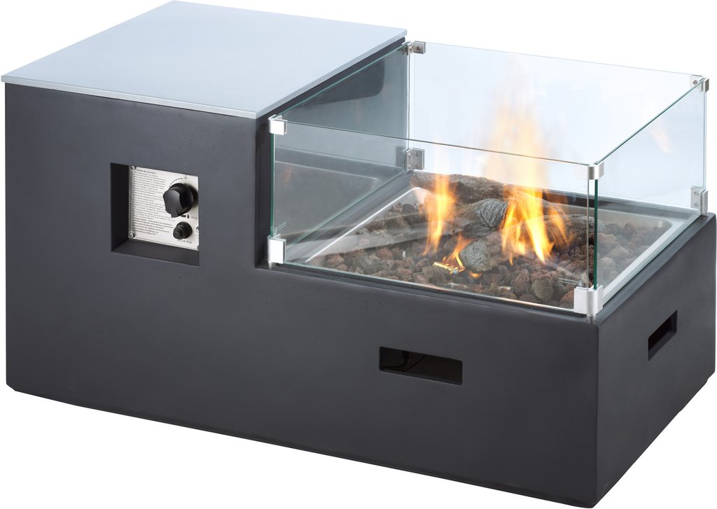 Clifton Gaskamin für Loungen CLIFTON, Gips