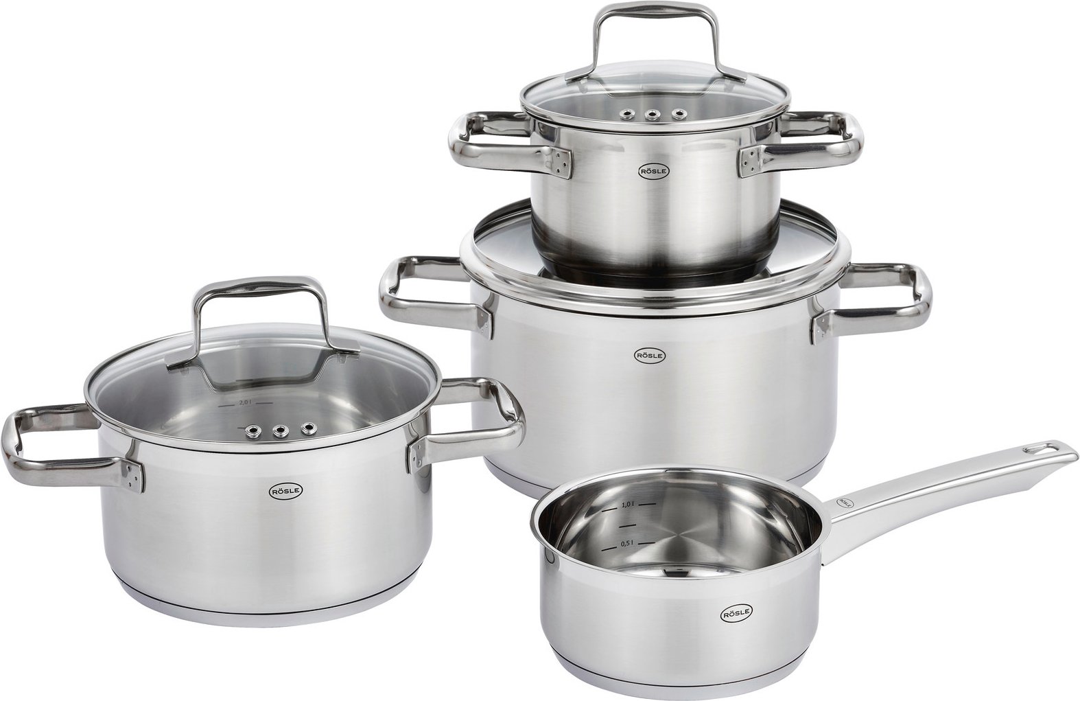 Rösle Topfset 4-tlg. CHARM, Edelstahl