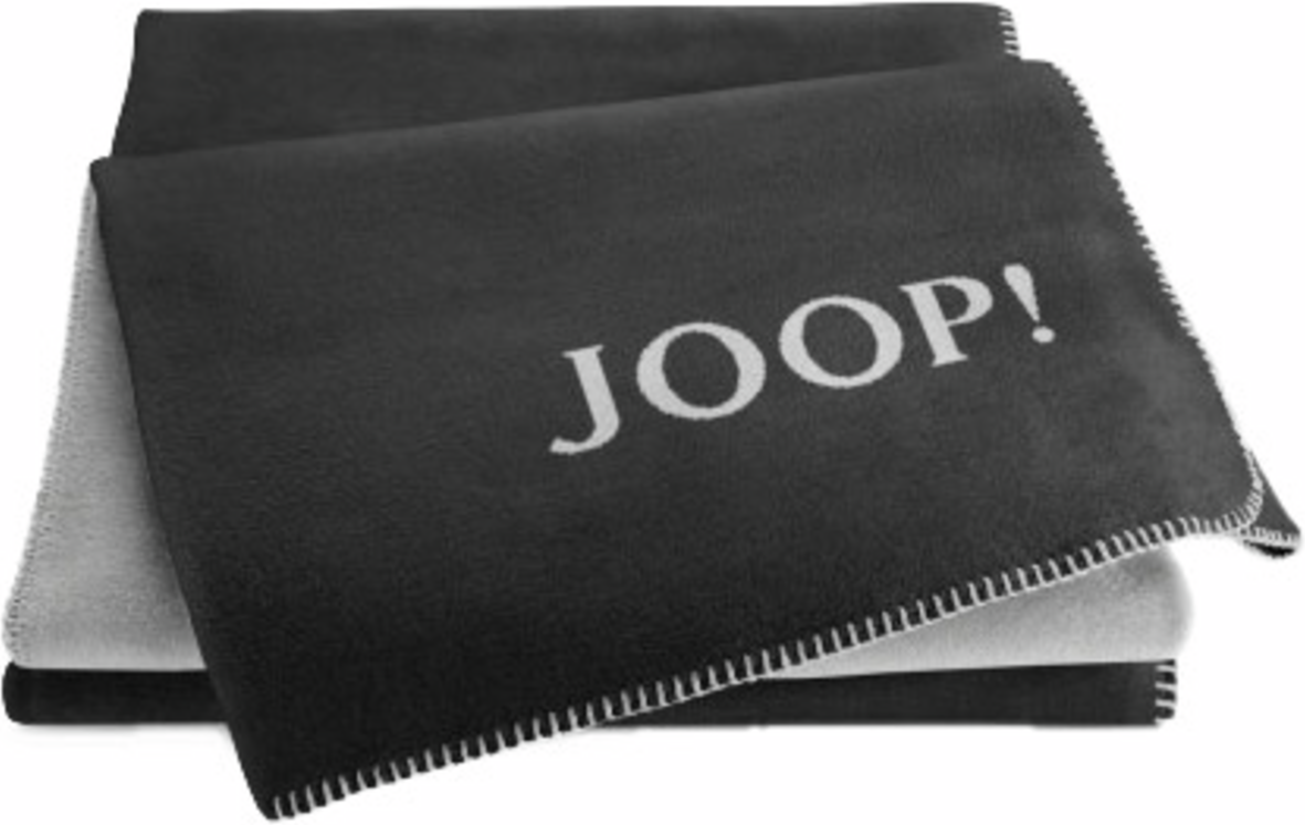 Thumbnail - JOOP! Wohndecke Anthrazit-Ash Uni-Doubleface 150x200cm, Baumwolle