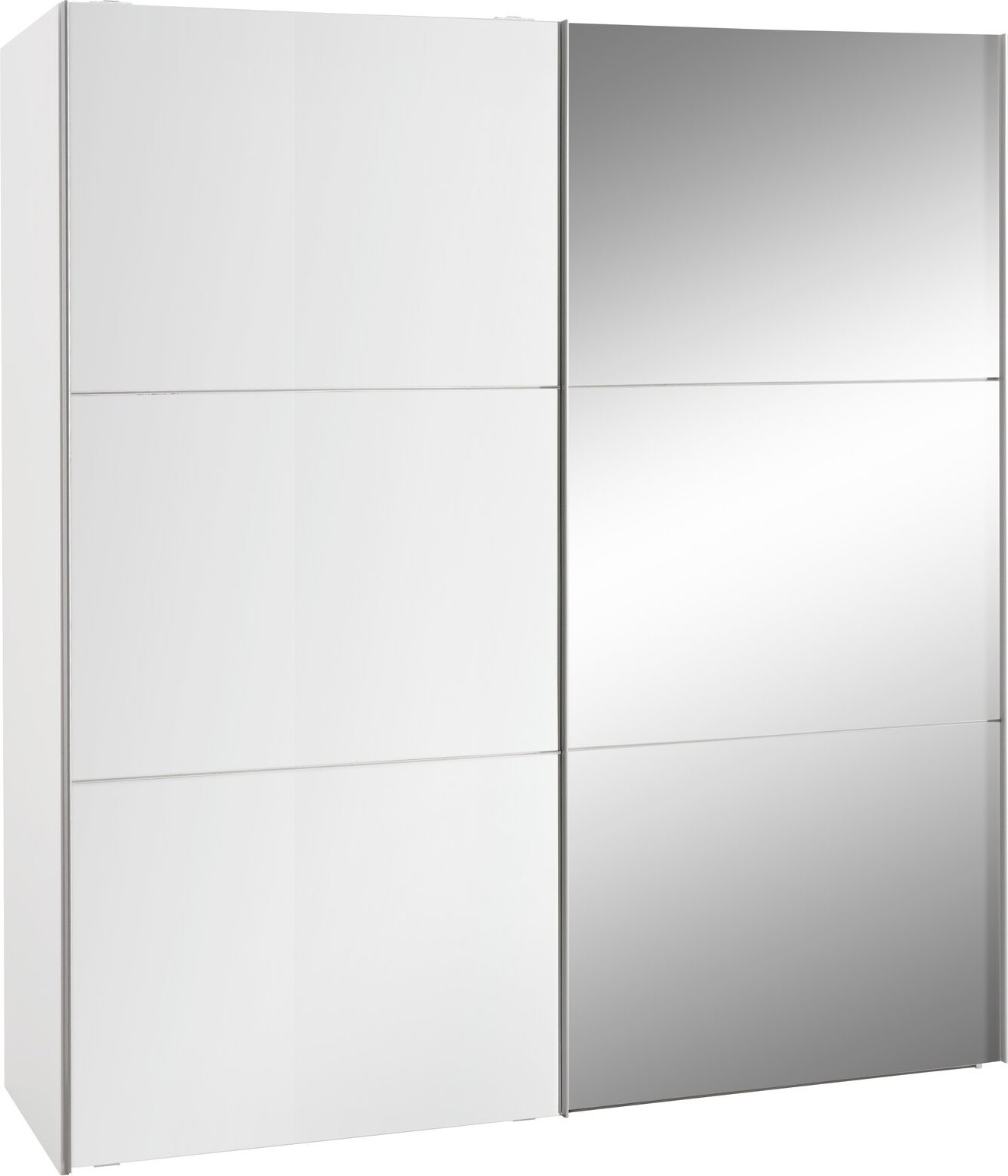 Hom´in Schwebetürenschrank 2-türig BIANCO, Holznachbildung