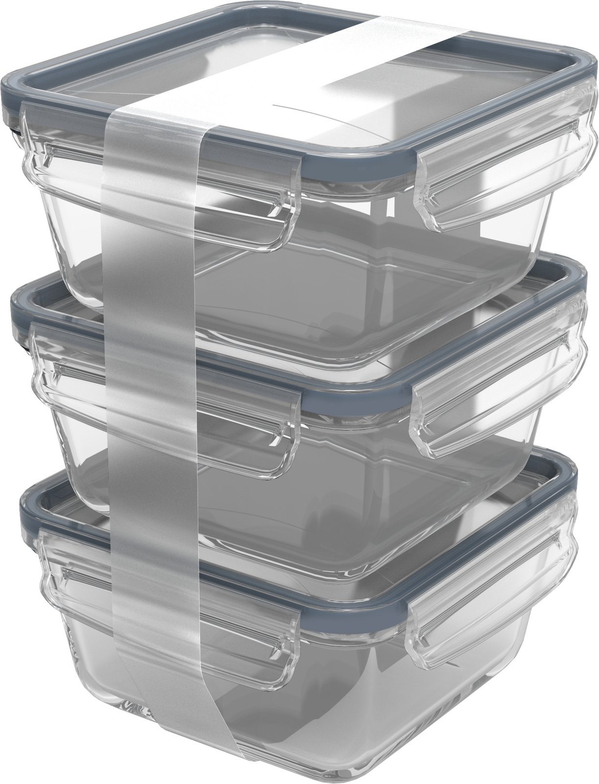 rotho Kühlschrankdose 3-tlg. 0,75l CLIC & LOCK, Glas