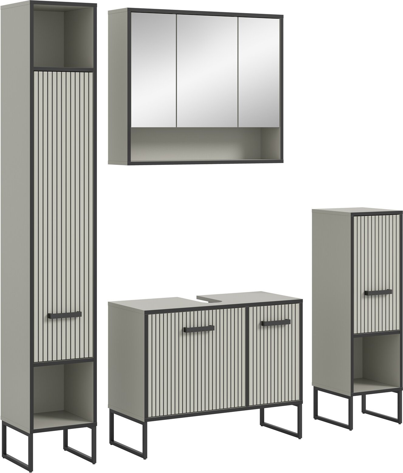 MID.YOU Badkombination BAGNO, Holznachbildung