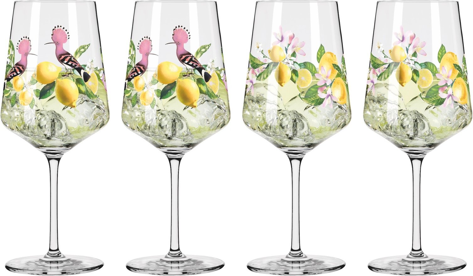 Ritzenhoff Limoncello 4er-Set SOMMERTAU, Kristallglas