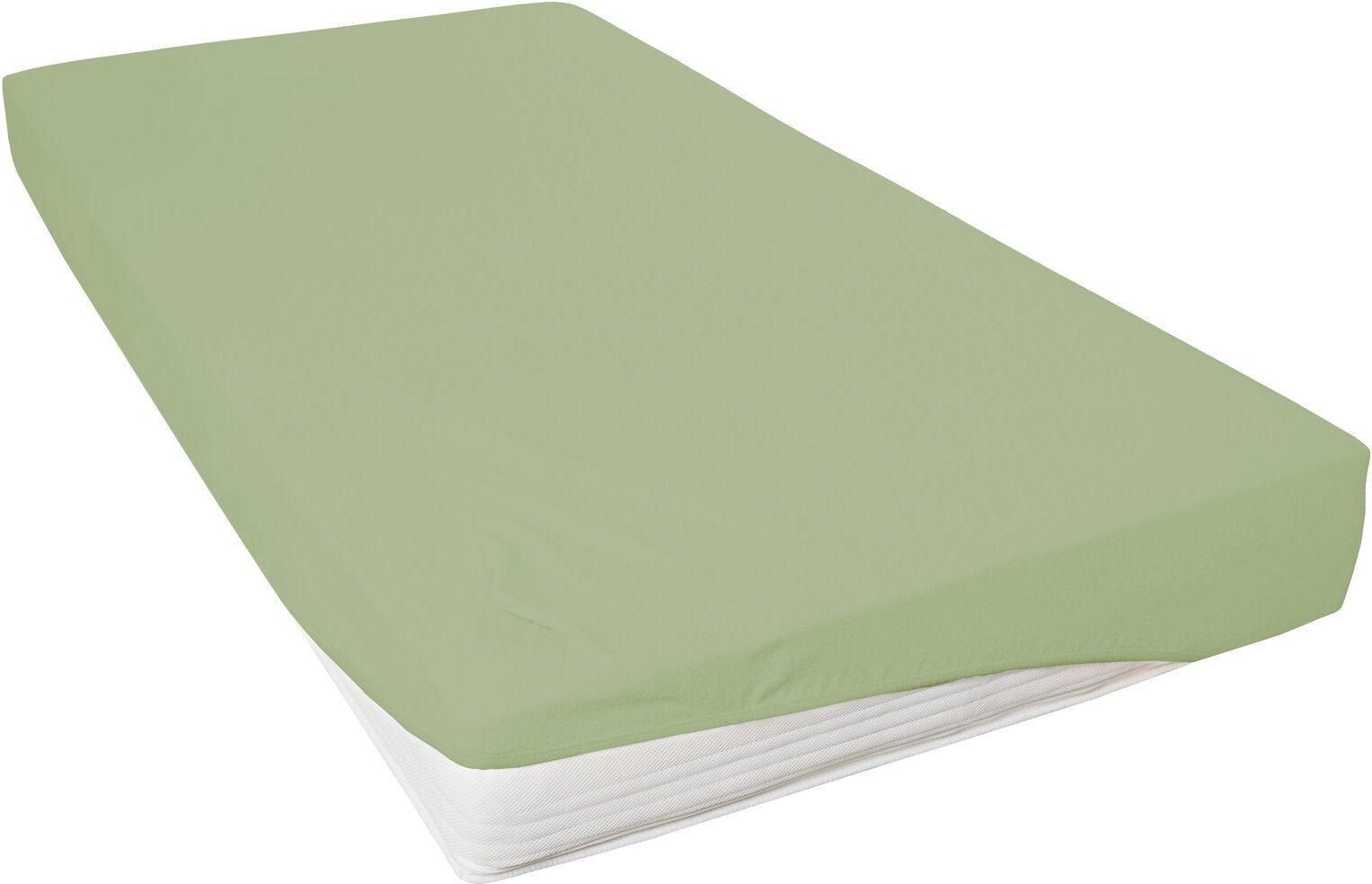 Novel Spannbetttuch TEDDY-FLAUSCH, eukalyptus, Baumwolle