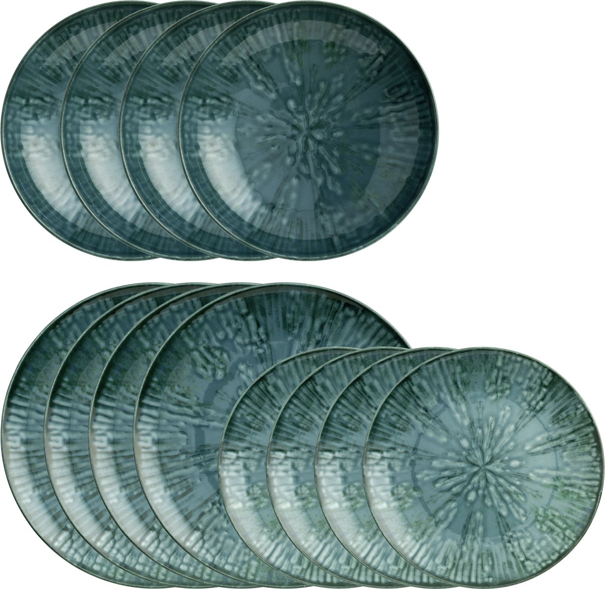 Arthur Krupp Tellerset Fusion Blue 12-tlg., Porzellan