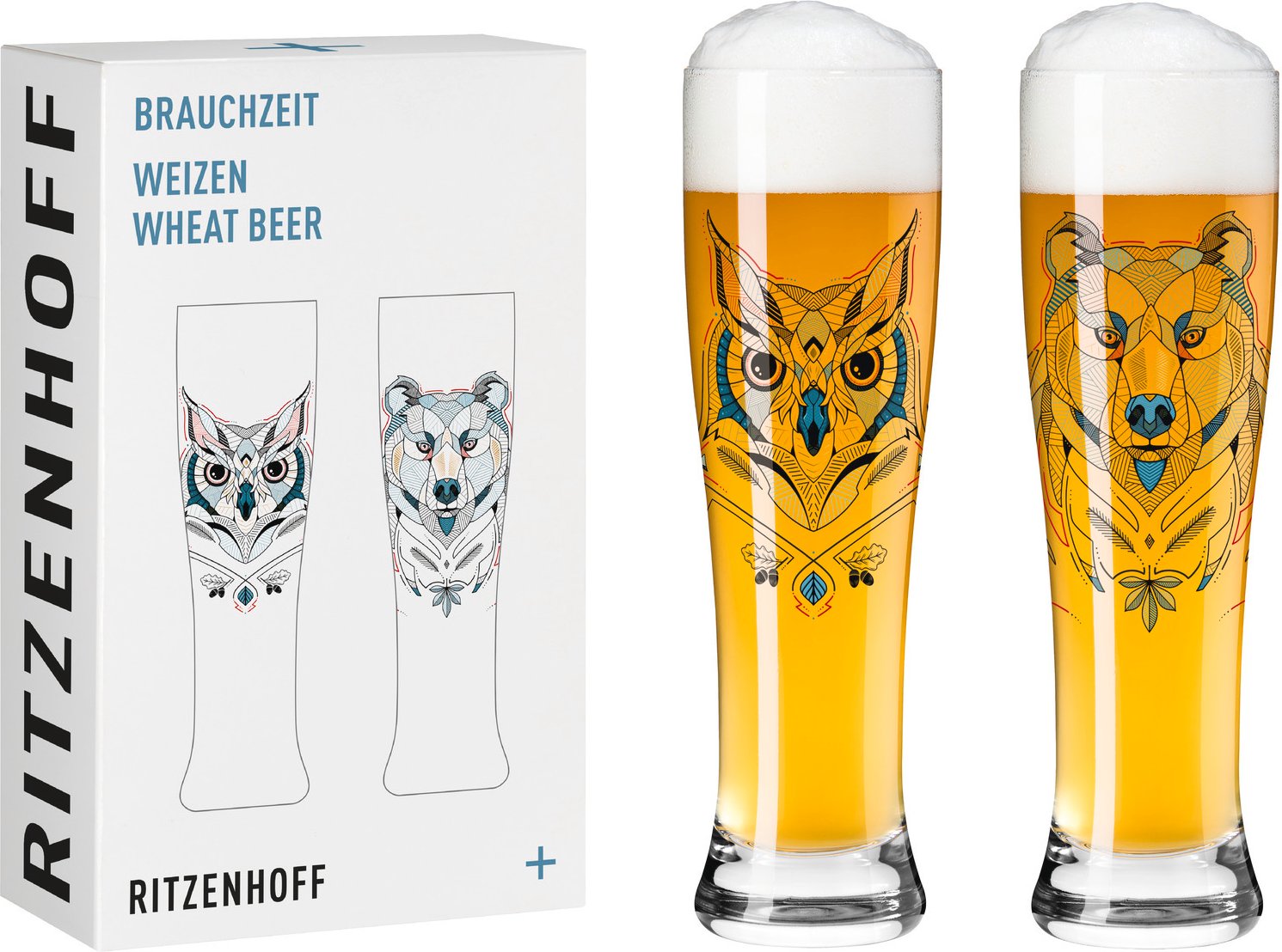 Ritzenhoff 2er-Set Weizengläser BRAUCHZEIT, Glas