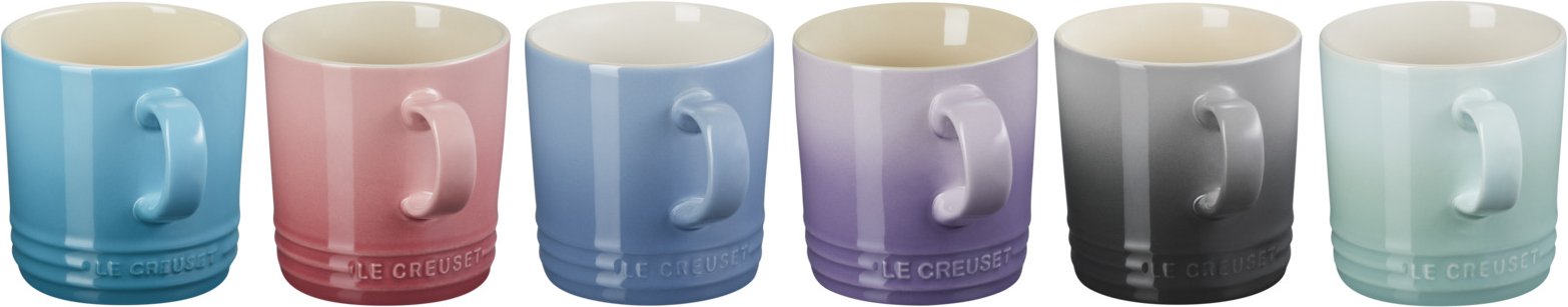 LE CREUSET Becher 6er-Set Pastell STONE