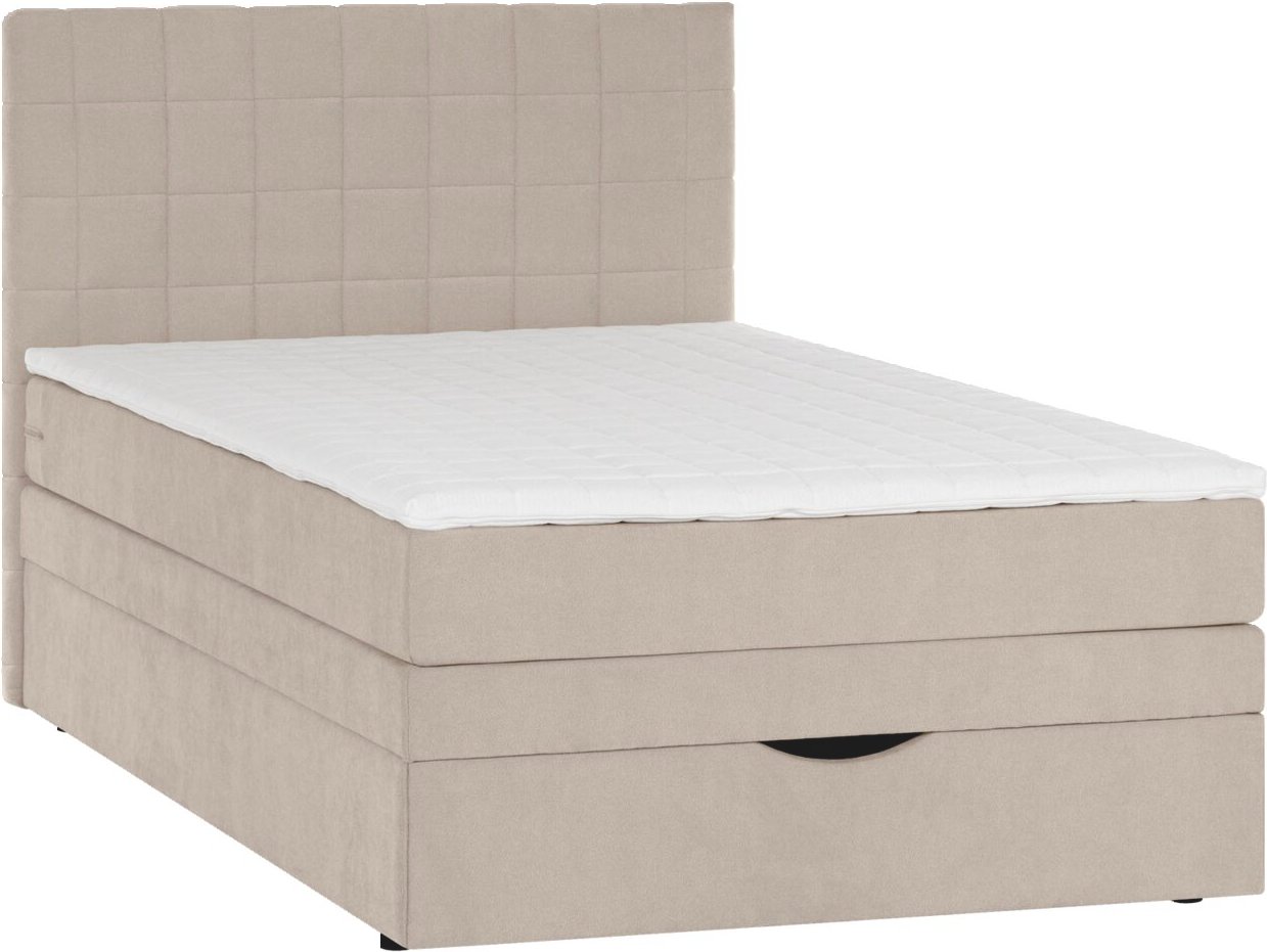 Welnova Boxspringbett LEVIN, sand, Stoff