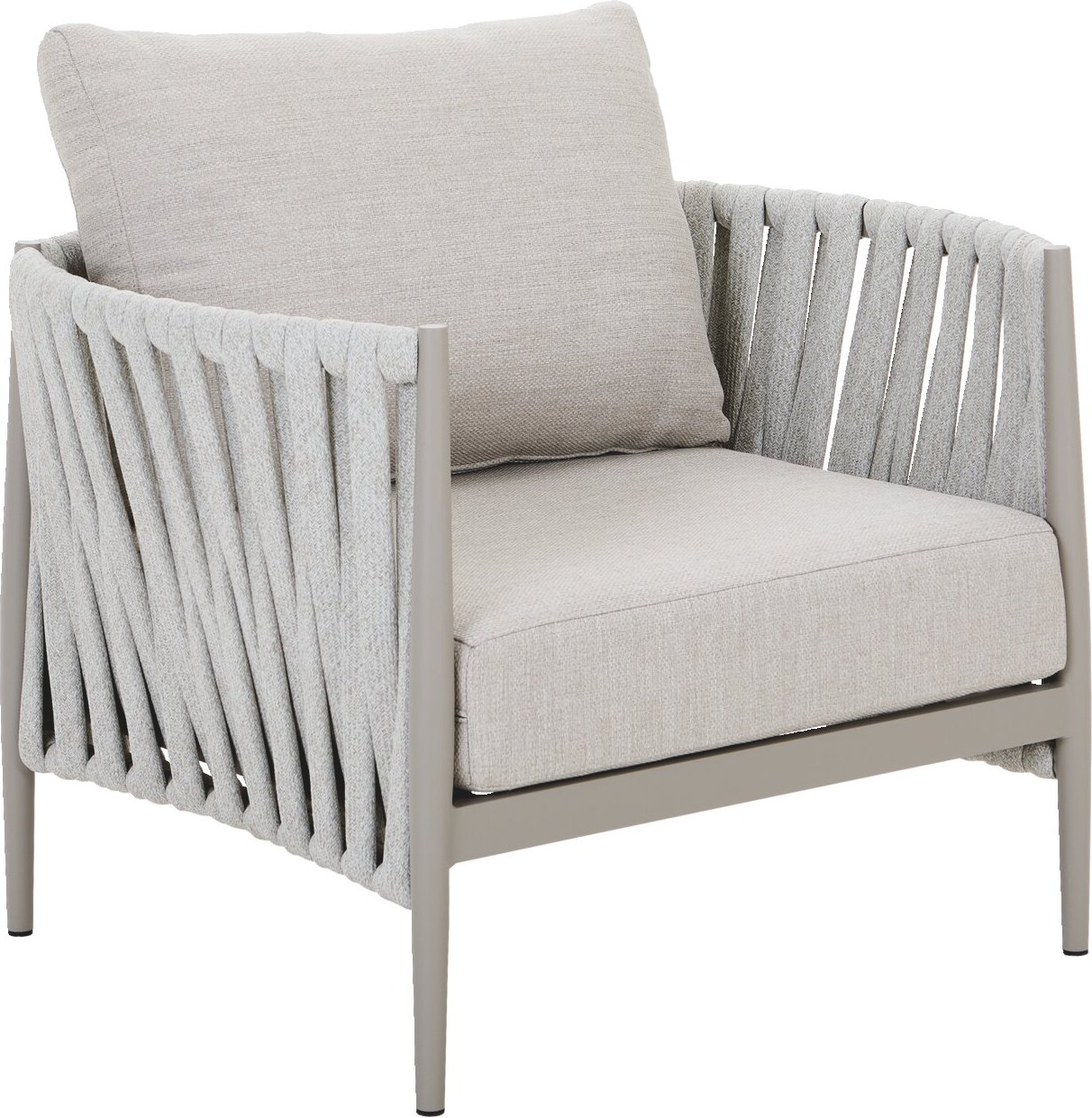 Amatio Loungesessel VENERONA, Hellgrau, Stoff