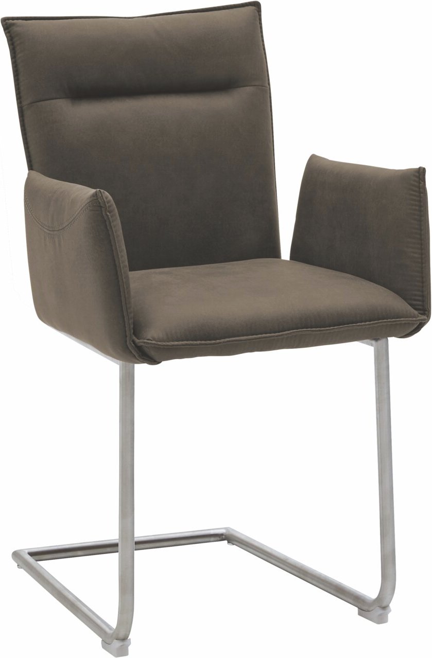 Valnatura Freischwinger-Sessel SCALA, schlamm, Microfaser