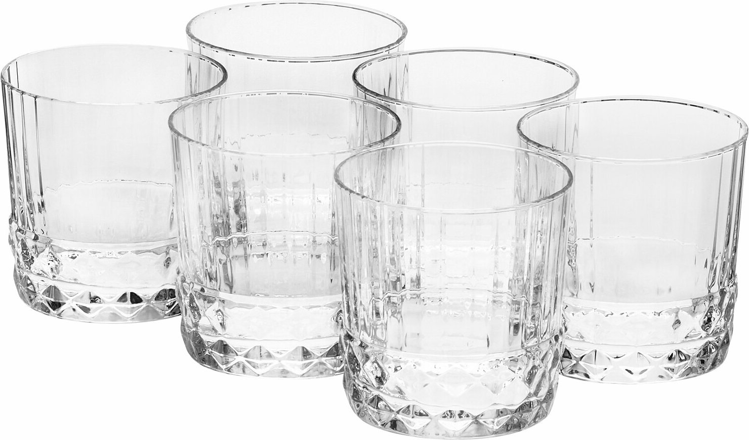 Bormioli Rocco Whiskygläser 6er-Set AMERICA, Glas