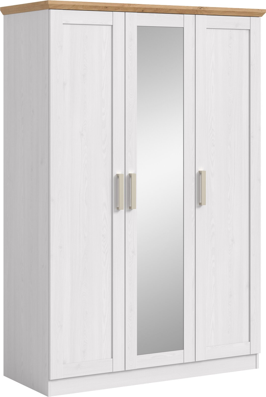 MID.YOU Kleiderschrank 3-türig FLORENZ, Holznachbildung