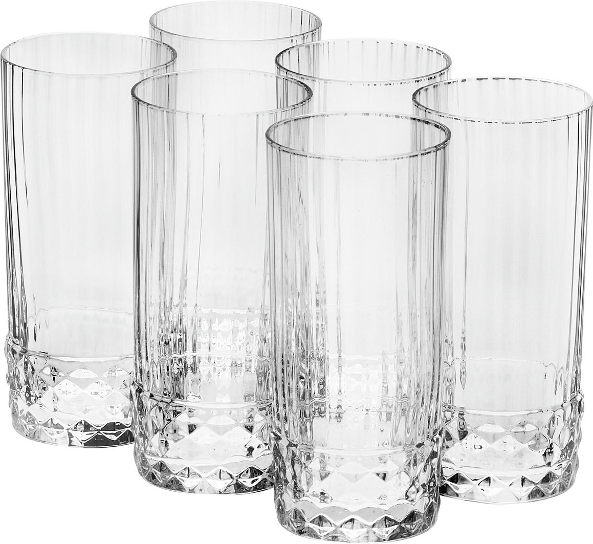 Bormioli Rocco Longdrinkglas 6er-Set AMERICA, Glas