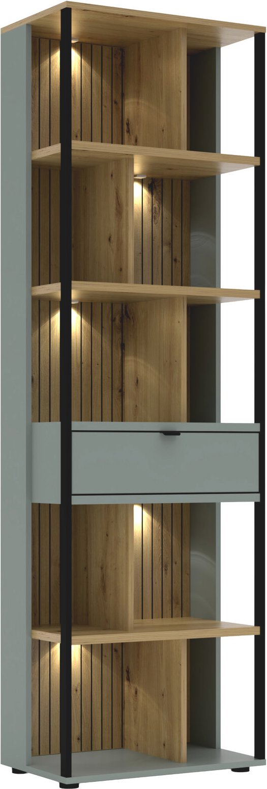 Voleo Aktenregal DIANA, schilf, Holznachbildung