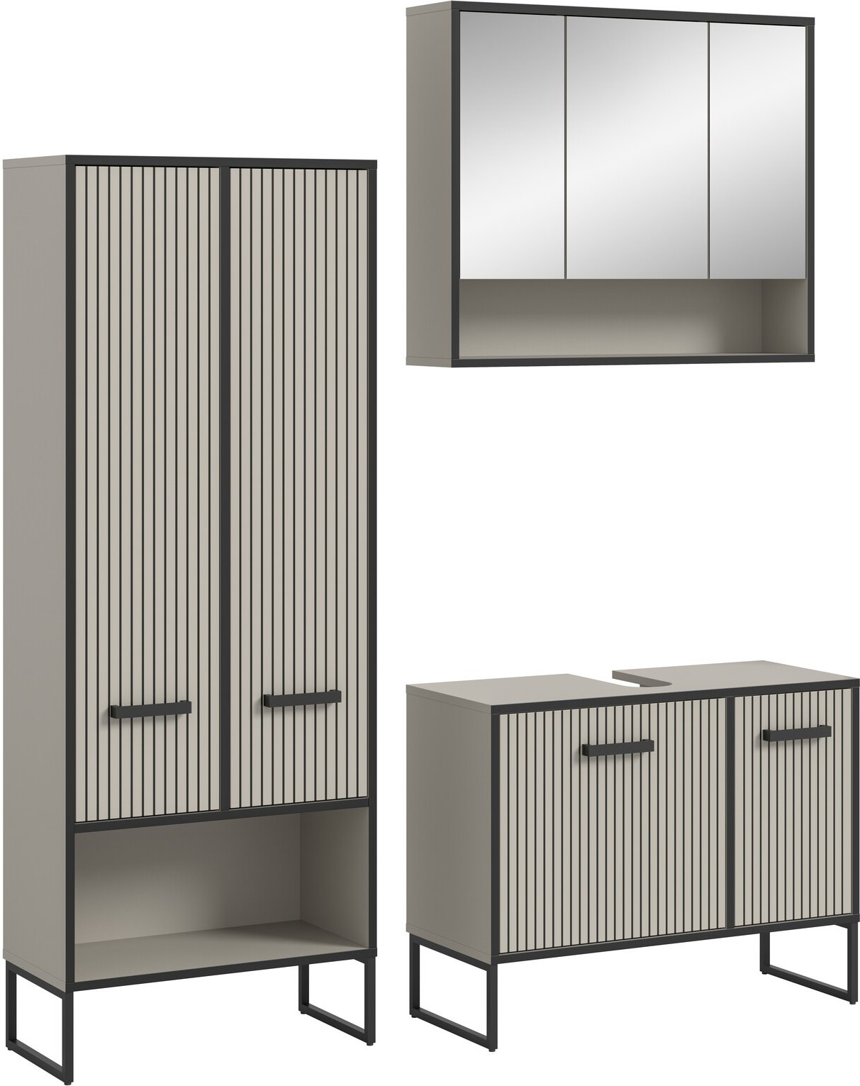 MID.YOU Badkombination BAGNO, Holznachbildung