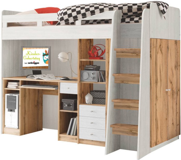 MID.YOU Hochbett UNIT, Holznachbildung