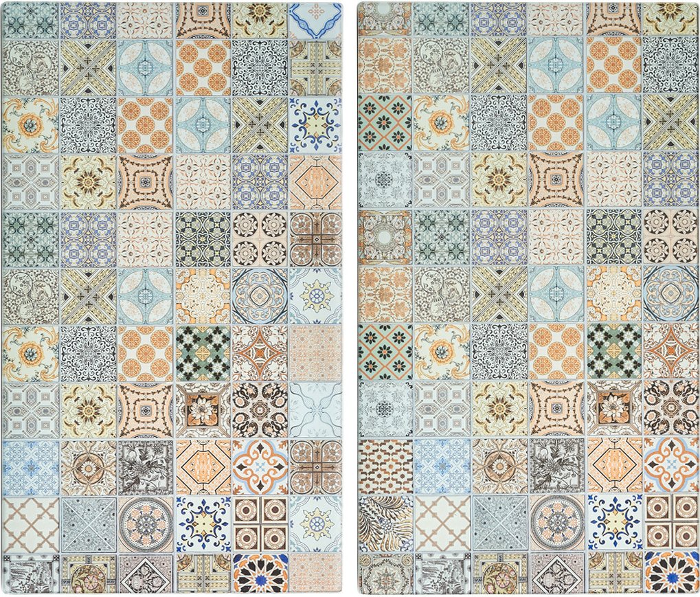 Zeller Present Herdabdeck-/Schneideplatten-Set, Glas