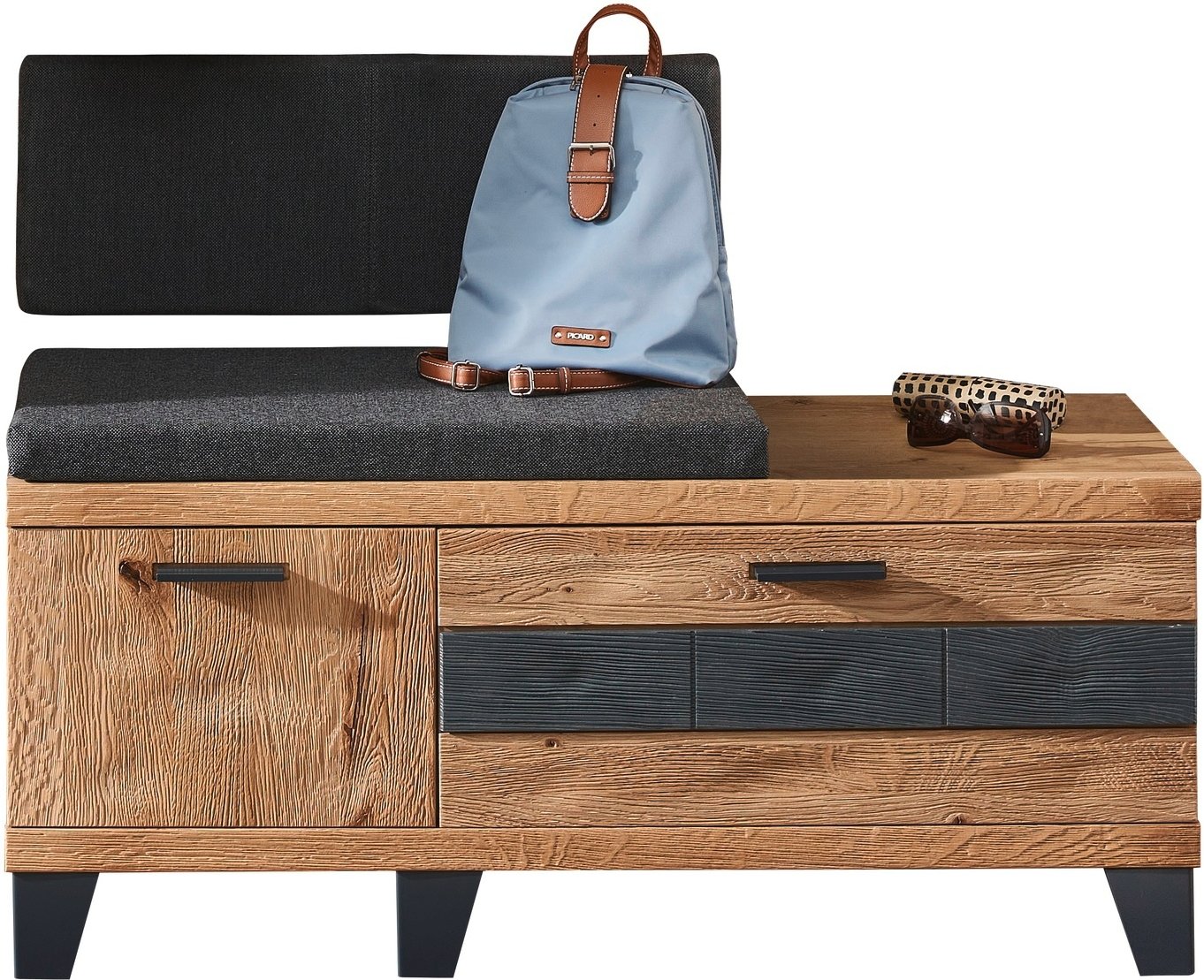 Linea Natura XL-Garderobenbank PERSIKO, Massivholz