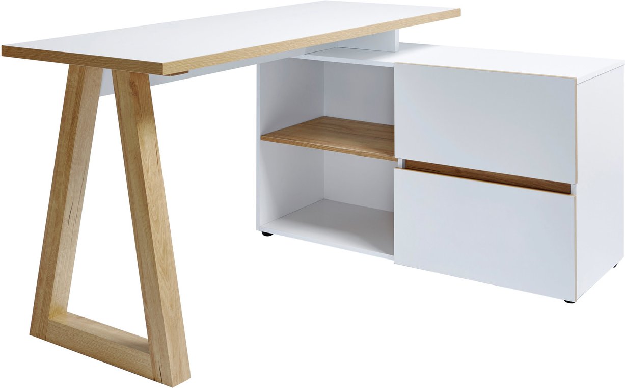 Jahnke Eckschreibtisch CLUB, Holznachbildung