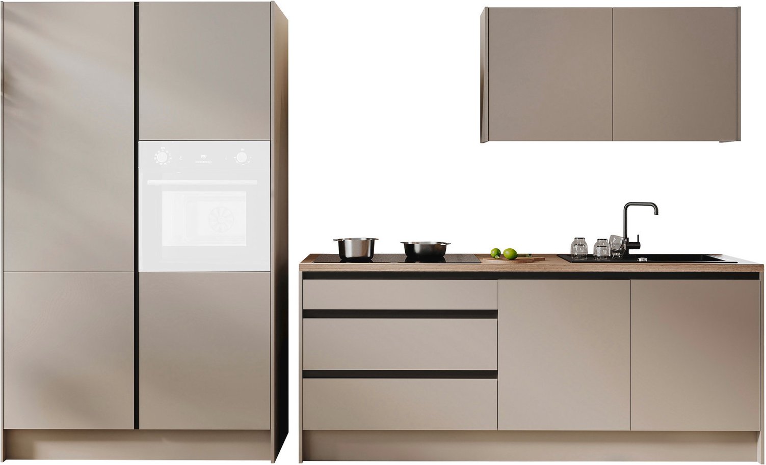 Yourkitchen Küchenblock 335 TROJA, Holznachbildung