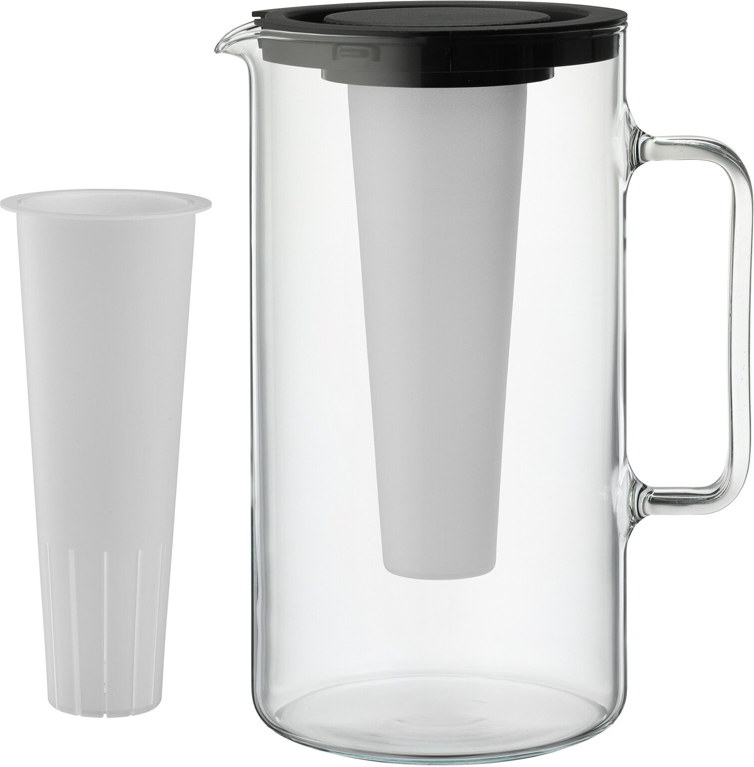 BOHEMIA Cristal Krug mit Eiseinsatz und Sieb, Glas