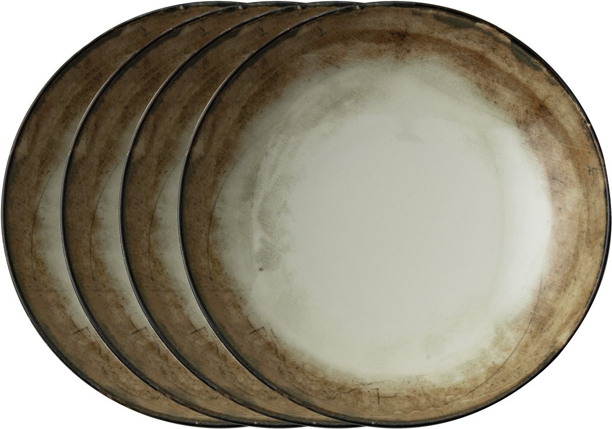 Arthur Krupp Pizzateller Shade Earth 4-tlg., Porzellan