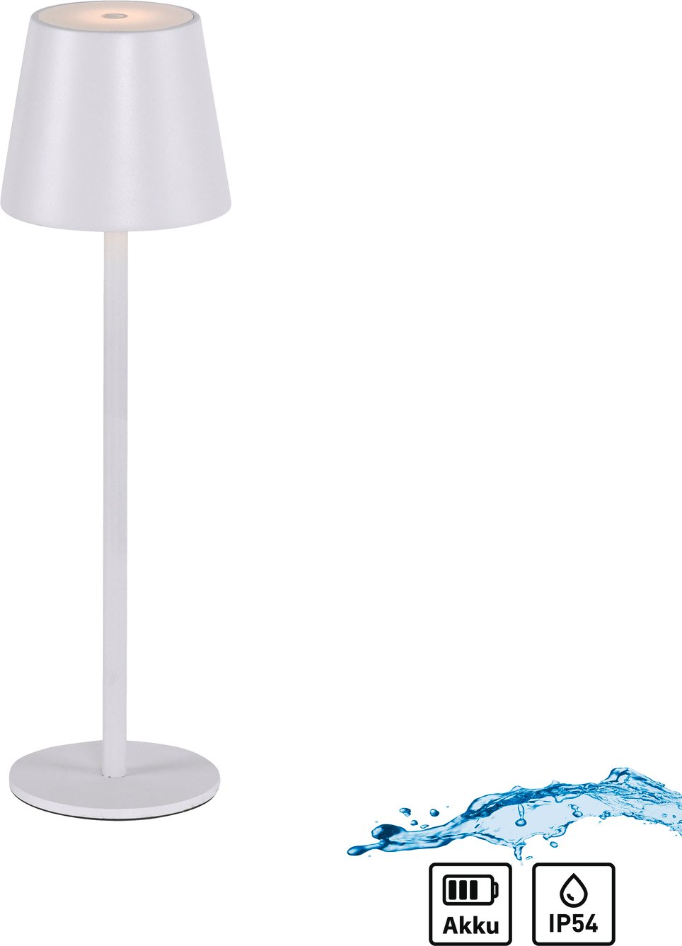 Just Light Akku-Tischleuchte EURIA, Aluminium