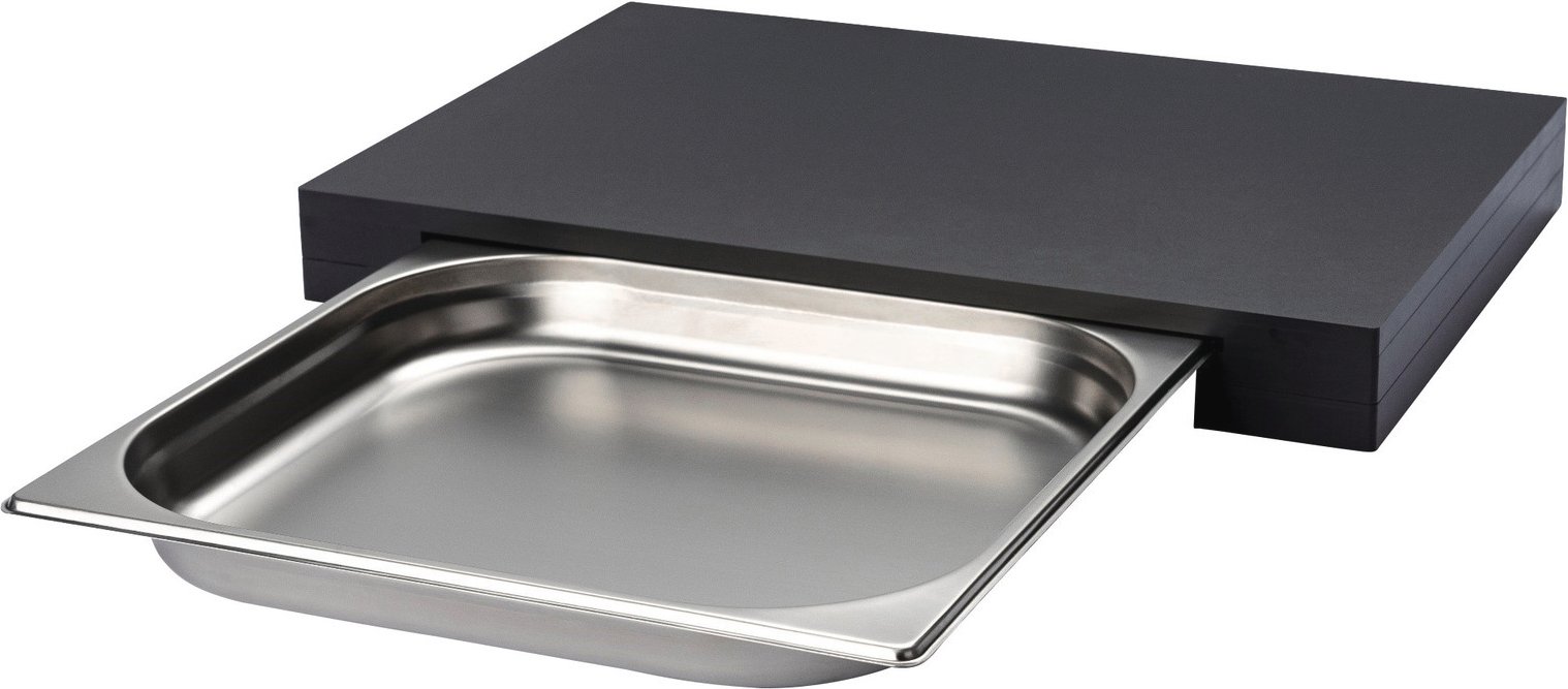 Continenta Schneidebrett mit Schublade, Edelstahl