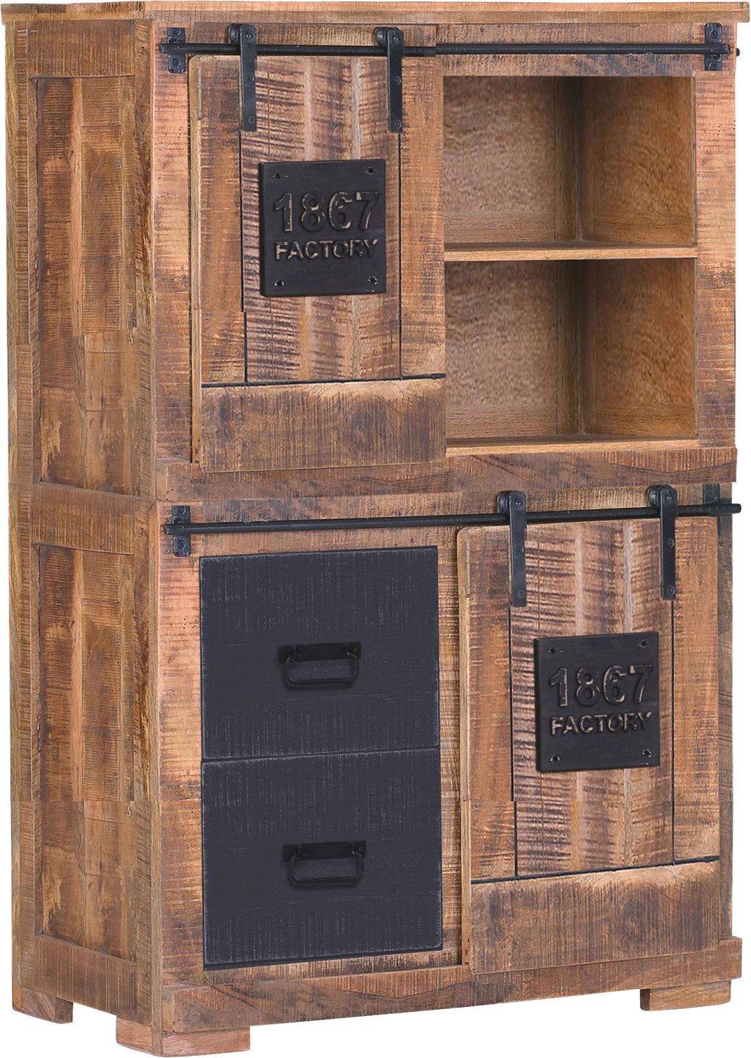 Landscape Highboard BARNEY, Massivholz