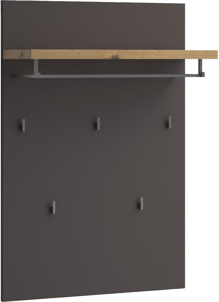 XORA Garderobenpaneel IDEA ANTHRAZIT, Holznachbildung