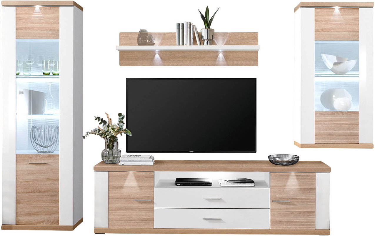 XORA Wandkombination MANHATTAN, Holznachbildung