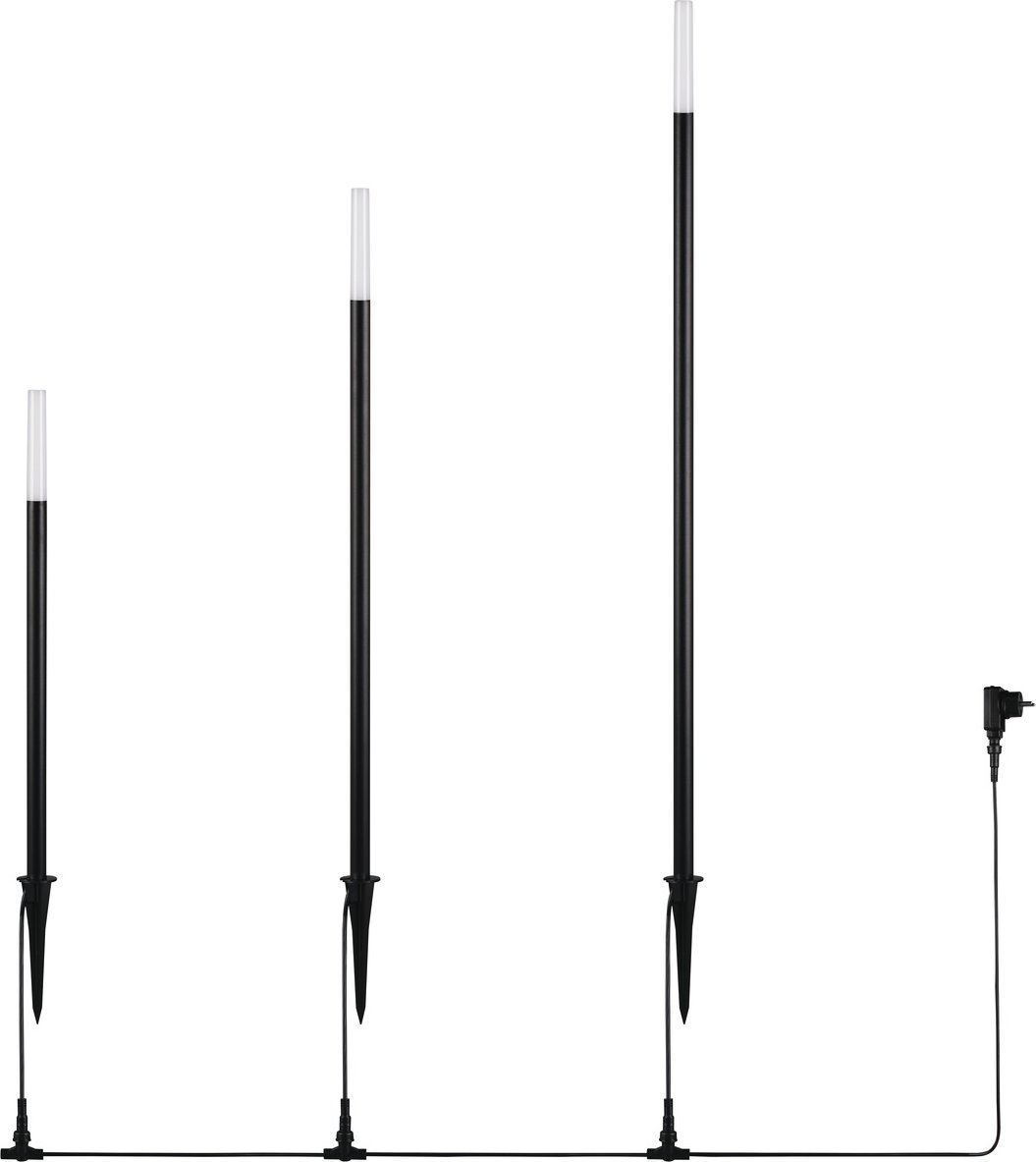 Reality Leuchten 3er-Set LED-Gartenleuchte, Metall