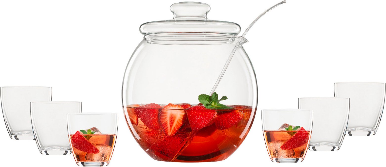 Novel Bowle-Set 9-tlg., Glas