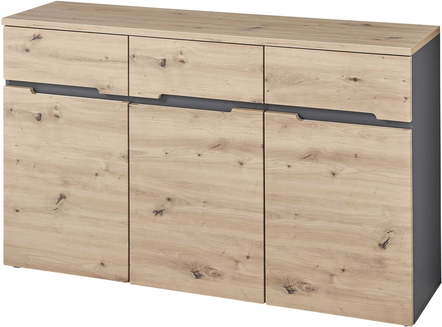 Voleo Sideboard DETROIT, Eiche Artisan, Holznachbildung